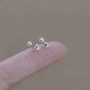 小众爱心独特花边耳钉