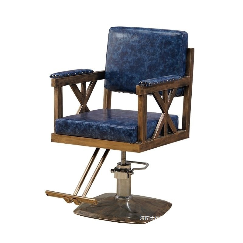 silla de peluquería especial de belleza salón de peluquería silla de elevación silla de pedal silla de hierro forjado corte de pelo corte de pelo retro image 6