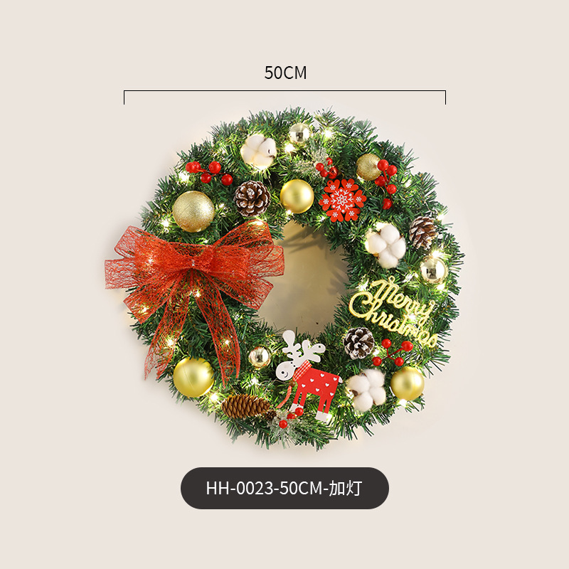 Amazon popular guirnalda de Navidad ratán 40/50/60cm decoración de Navidad Garland puerta colgando escena diseño