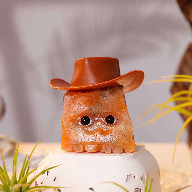 Crystal natural transfronterizo pequeño erizo adornos de escritorio para el hogar para jugar con gafas para la decoración creativa del erizo mayorista