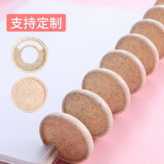 新しい環境保護の麦吉の竿のキノコの穴のノートのバインダーはプラスチックのボタンを掛けます。