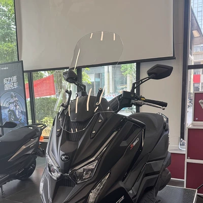 Suitable for Gwangyang Rowing S350 Motorcycle front windshield - transparent-40-thick-height-64cm-original-car-height-increased-by-10cm-exclusively-for-guangyang-rowing-s350