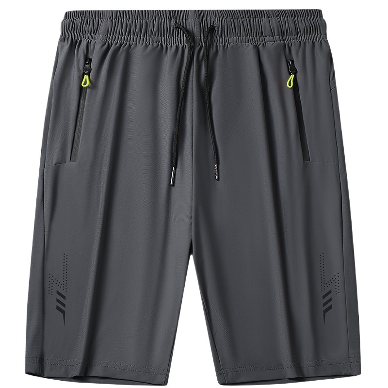 Pantalones cortos deportivos para hombres de verano delgados pantalones de seda de hielo para hombres casuales sueltos para aumentar el tamaño de los pantalones de secado rápido