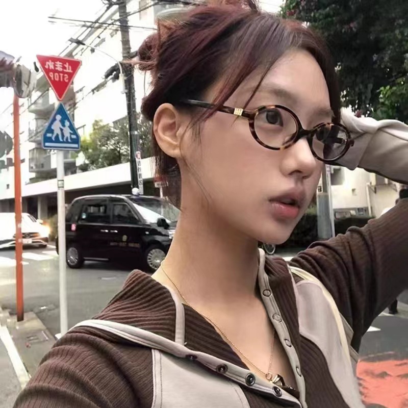 Zhang Yuanying's same glasses book nerd myopia small frame men's…