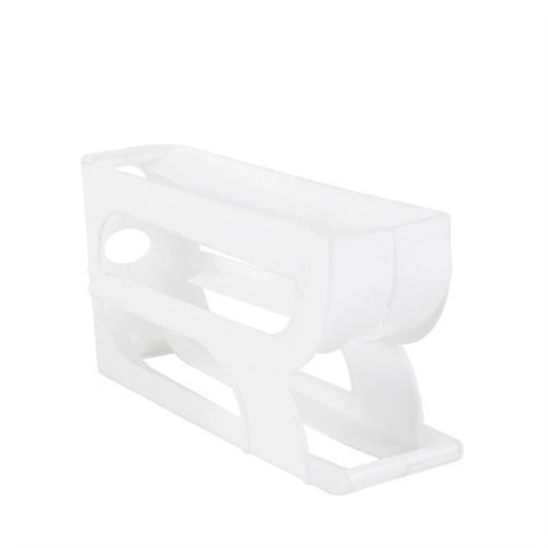 Sliding egg storage dispenser, 4‑tier refrigerator organizer, PP or PET automatic release