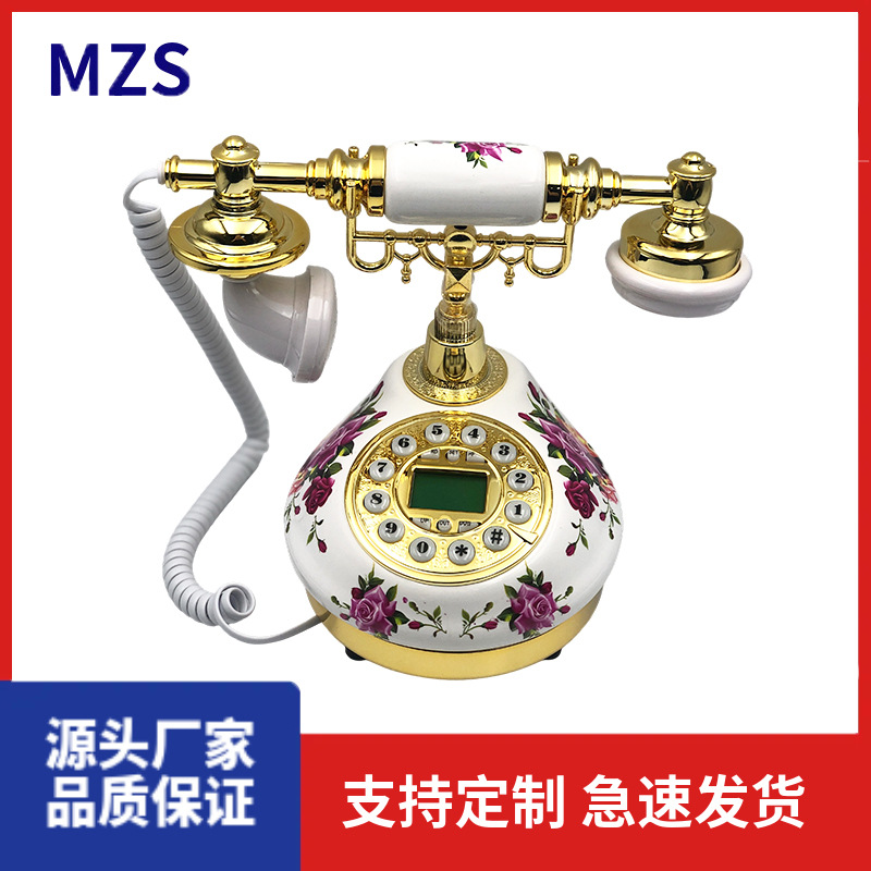 陶瓷电话机仿古电话机座机复古电话机酒店家用欧式电话机厂家直销 通信产品厂家批发实拍图
