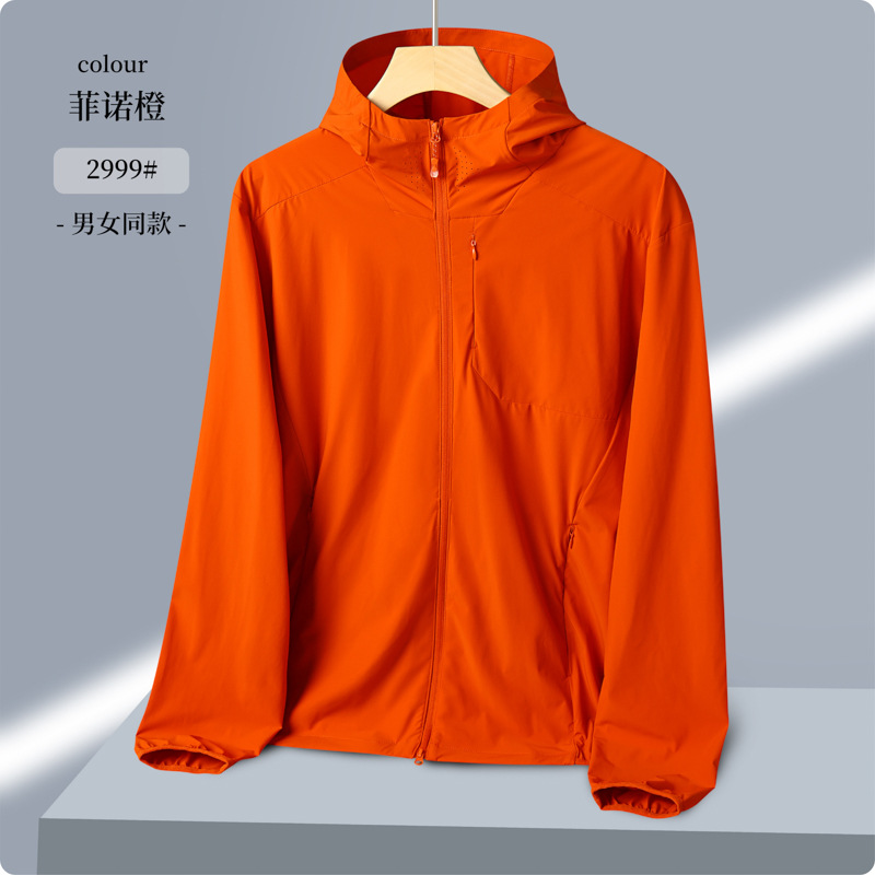 Luz y delgada sensación fría anti-UV 50 + verano al aire libre ropa de pesca protector solar chaqueta de hombre personalizada de alta gama