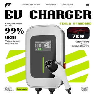 Fərdi 7Kw EV şarj stansiyası, çöl üçün, kartla kilid açma