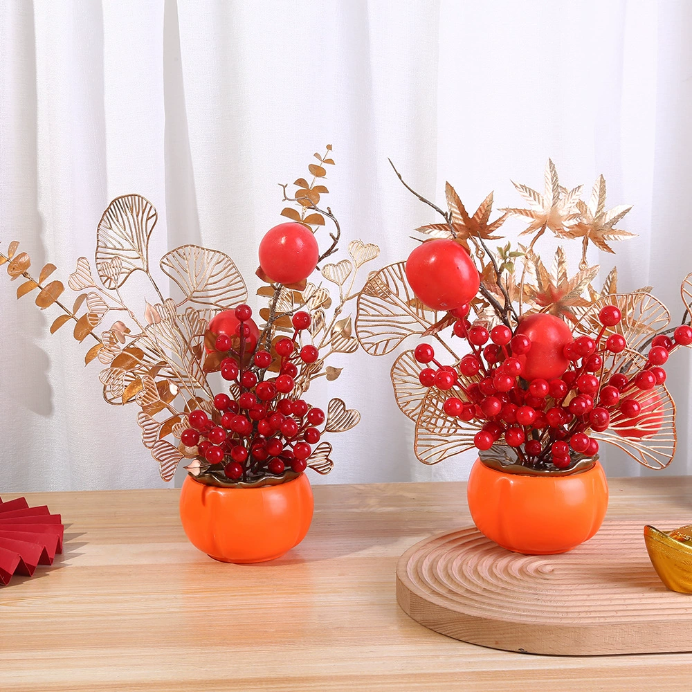 Праздничная имитация хурмы серии пластиковых цветочных горшков хурмы