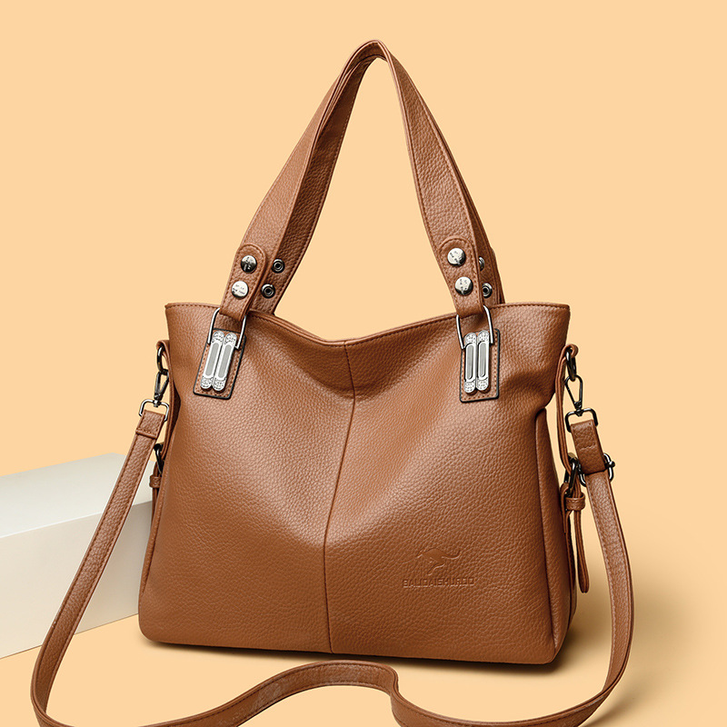 2025托特实用女中年容量斜挎包妈妈跨境单肩挎包新款包大容量女包