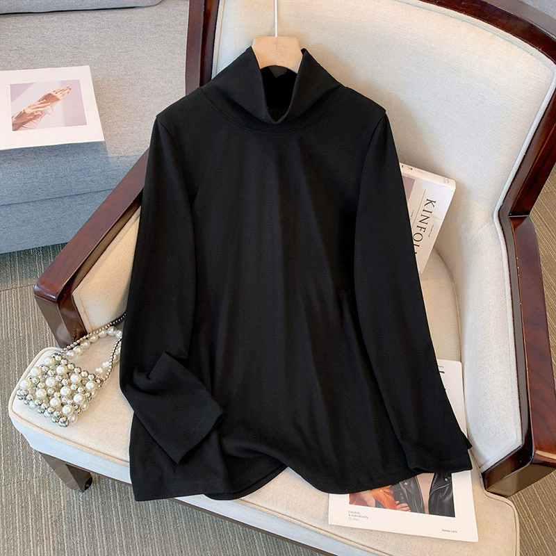 Base body-friendly autumn long-sleeve, plus size, high collar