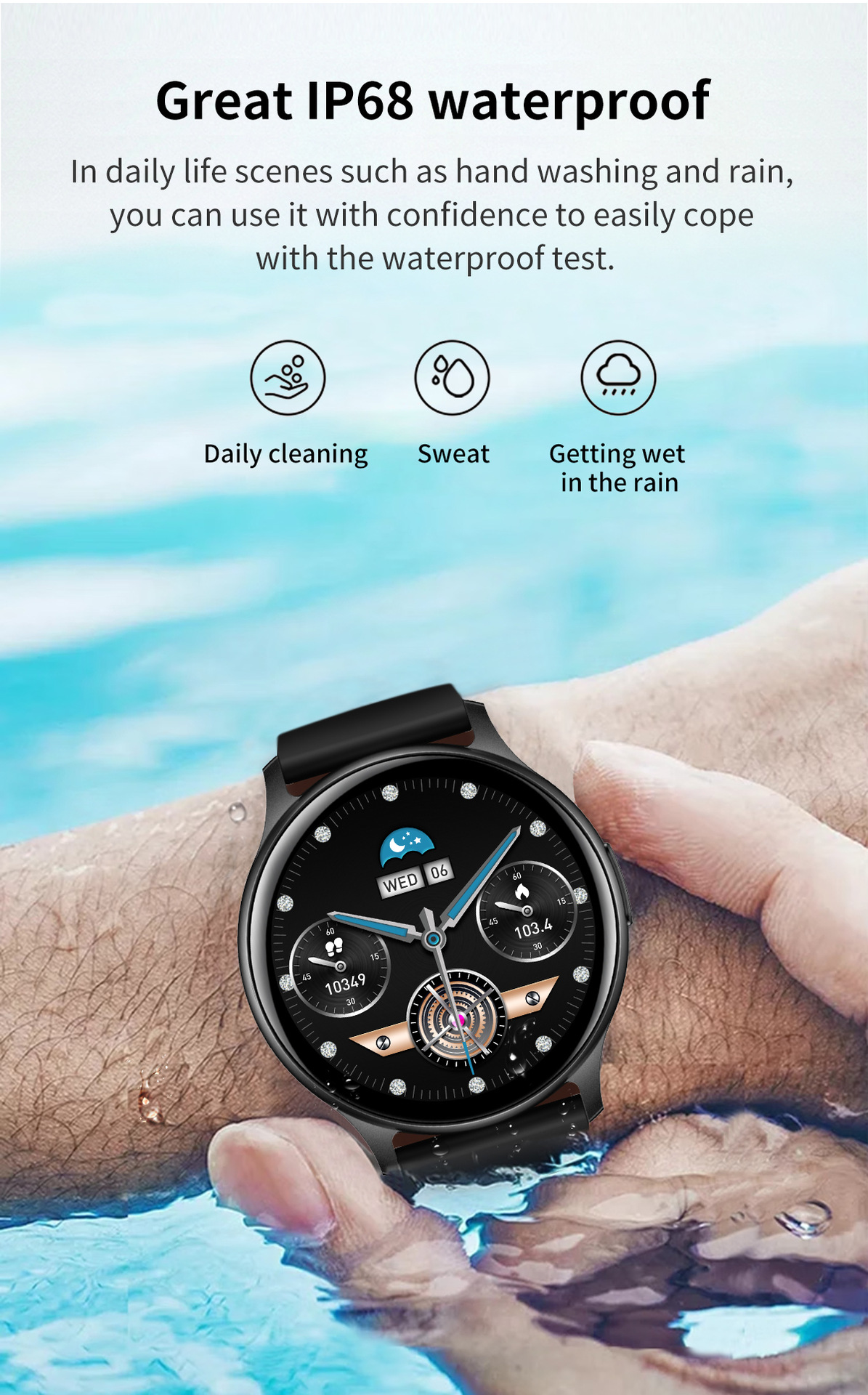 NX12 Smart Watch Men Bluetooth Call 1.32 Inch Heart Rate_voghion.com