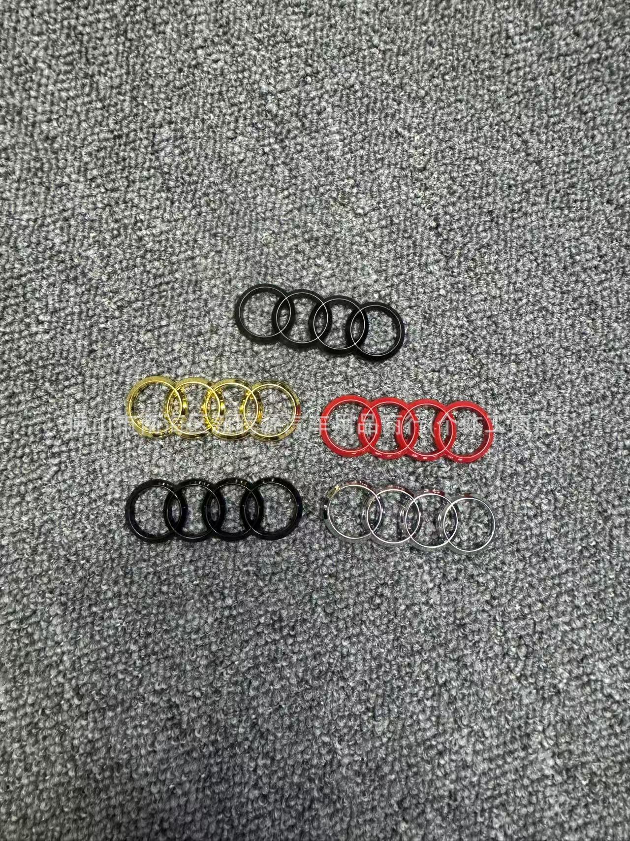 Audi Four-Ring Steering Wheel Logo Sticker A3 A4A5A6La7A8Q3Q5Q7 Universal Steering Wheel Interior Logo Sticker