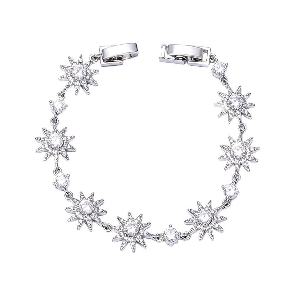 Pulsera de girasol de circonita colorida para mujer, ajustable, de estilo minimalista, lujo discreto, sencilla, moderna y versátil._voghion.com