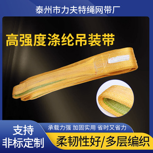 High Strength Polyester Flexible Lifting Belt Industrial Lifting Sling High Strength Double Head Buckle Color Thickened Lifting Belt