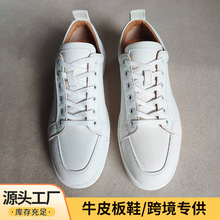 2025欧美跨境男鞋CL红底系带休闲鞋轻便抗磨低帮男士时尚新款板鞋