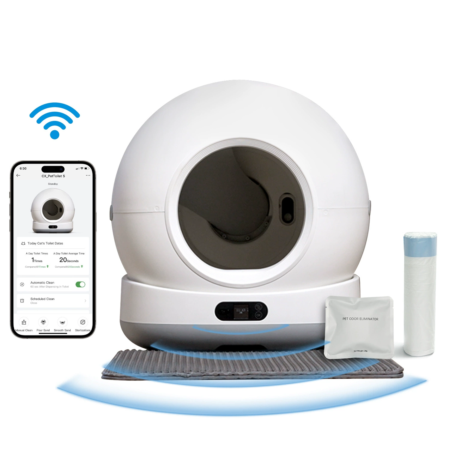 Pet Smart Cat Sands Sands полностью автоматическая очистка туалета для кошек