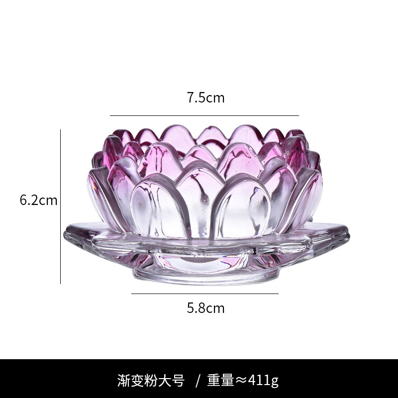工場製ガラス蓮の花燭台 結婚式のお祝い燭台飾り クリスマス 家庭用祭典ガラス透明燭台|undefined