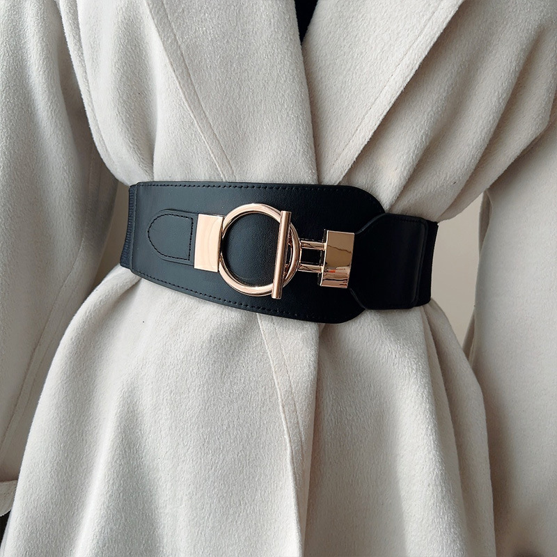 Belt women's high touch embellishment with skirt jeans Black belt personality 100 hijab_voghion.com