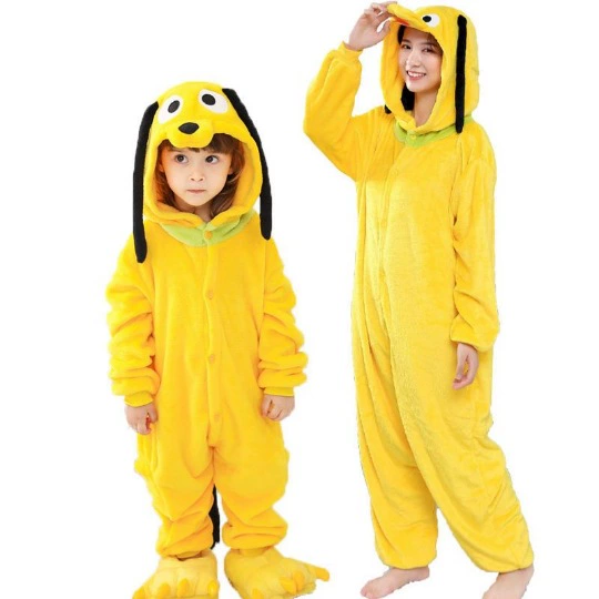 Осенне-зимняя Большая Желтая Собака, милая мультяшная детская сиамская Пижама с динозаврами для парней и парней, домашняя одежда с летучей собакой, фланелевая