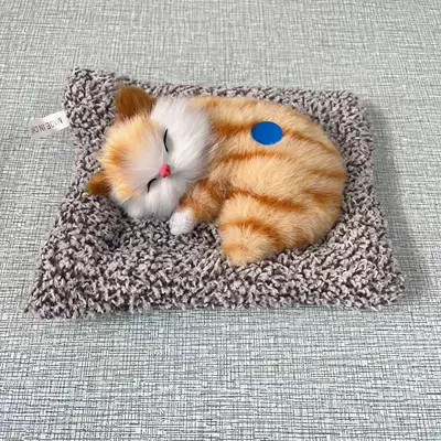 Car ornaments cat activated carbon in addition to formaldehyde car decoration purification air cute doll car simulation cat (Car ornaments) - small-orange-cat-can-meow-meow