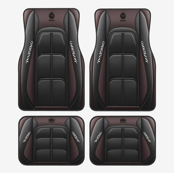 Cross-Border Best-Selling Universal Car Floor Mats, Stain-Resistant, Wear-Resistant and Easy to Care For, Four-Piece Set of Driver and Passenger Mats, Labeling and Delivery Floor Mats