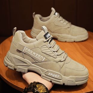 2024 Autumn New Breathable Waterproof Labor Protection Shoes Men's Construction Site Work Shoes Thick-Soled Sports Shoes Trbottomy Shoes