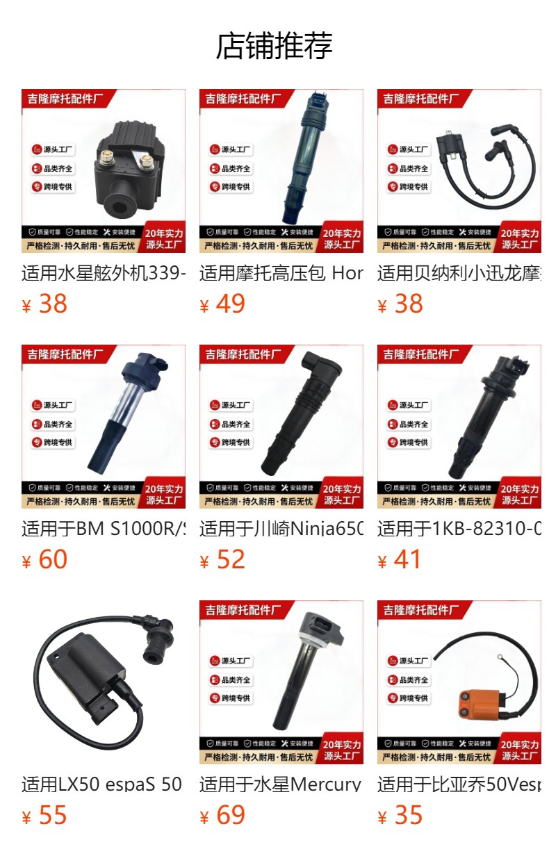 预览状态下无法点击,发布后,可点击跳转到对应的商品页面 Suitable for Qianjiang Yulong Qj150-26J Qj150-19C/17A Motorcycle Dc Digital Igniter