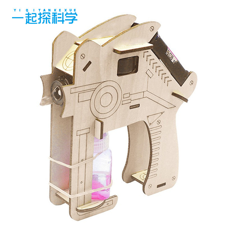 Homemade hand-cranked bubble machine science experiment teaching toys students handmade DIY technology small production invention wholesale