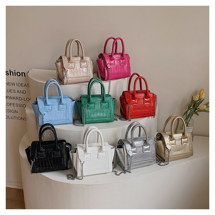 Retro Stone Pattern Shoulder Crossbody Bag For Women Chain Bag_voghion.com