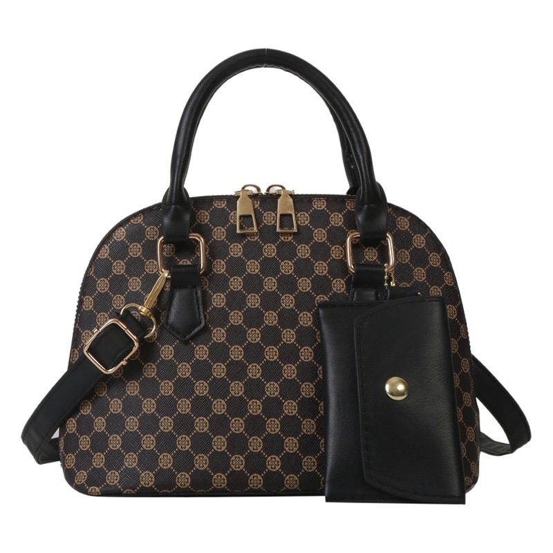 Bolso Tipo Concha Estampado de PU con Cremallera para Uso Diario