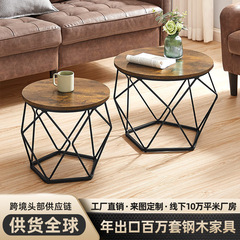 简约现代圆形茶几客厅休闲沙发边几小户型公寓矮桌子铁艺小桌子