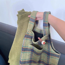 春季穿搭一整套小清新甜美针织毛衣女韩系高级感格子背带裙两件套