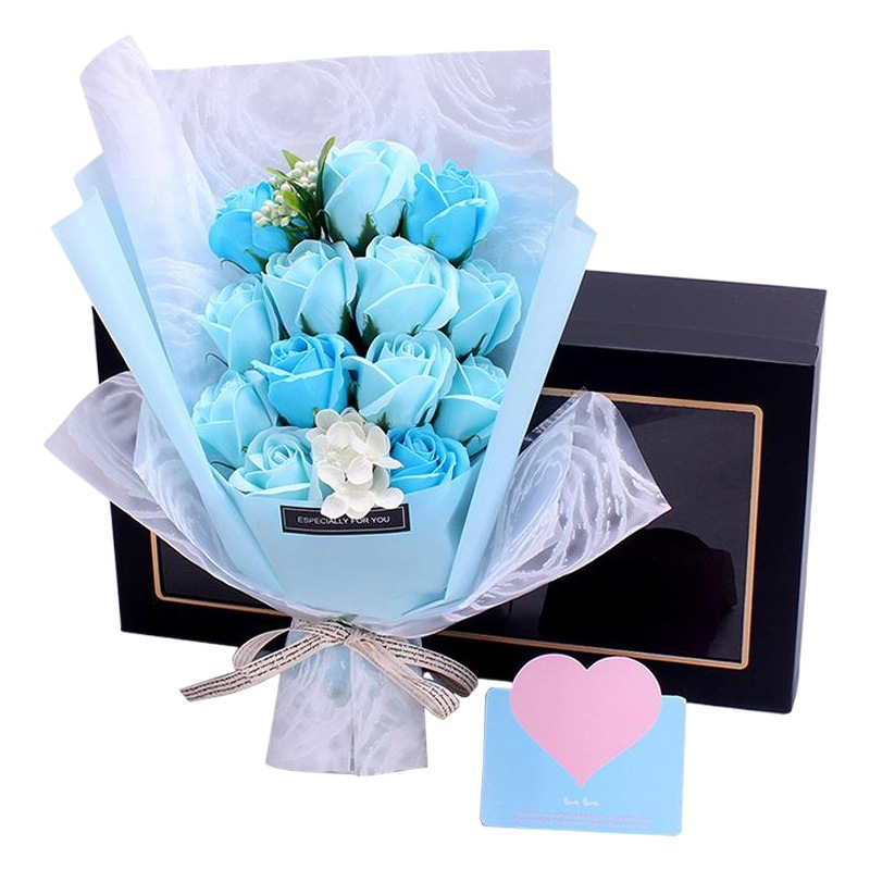 Regalo de cumpleaños sorpresa jabón flor Día de San Valentín regalo romántico creativo nuevo jabón Rosa ramo caja de regalo
