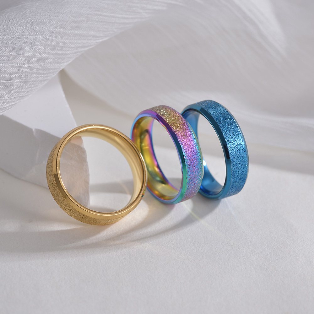 10g Weight PVD Coated Gold Plating Process PVD Coated Gold Plated Geometric 201 Stainless Steel Fashion Rings