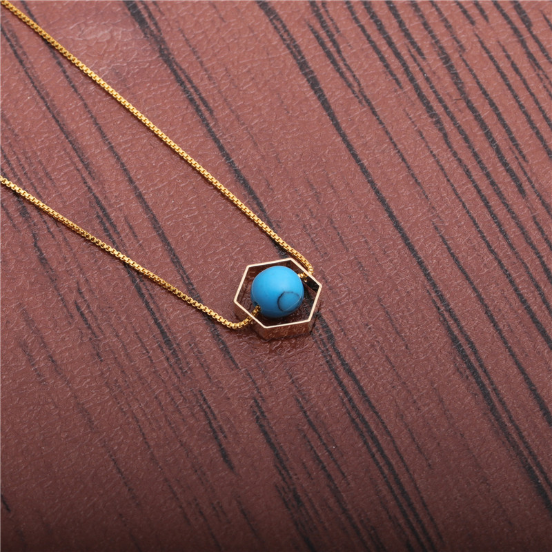 white powder blue turquoise Necklace
