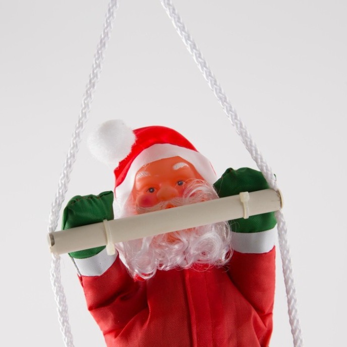 Amazon popular 25CM 1-Persona escalera Santa Claus colgante Santa Claus decoraciones ventas directas de la fábrica