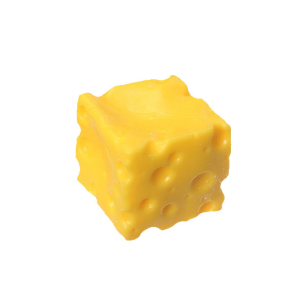 Bloque de queso cuadrado pellizco pellizco