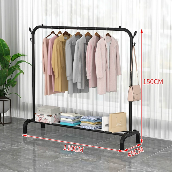 【Metal Single Rod】110CM Adjustable Clothes Hook