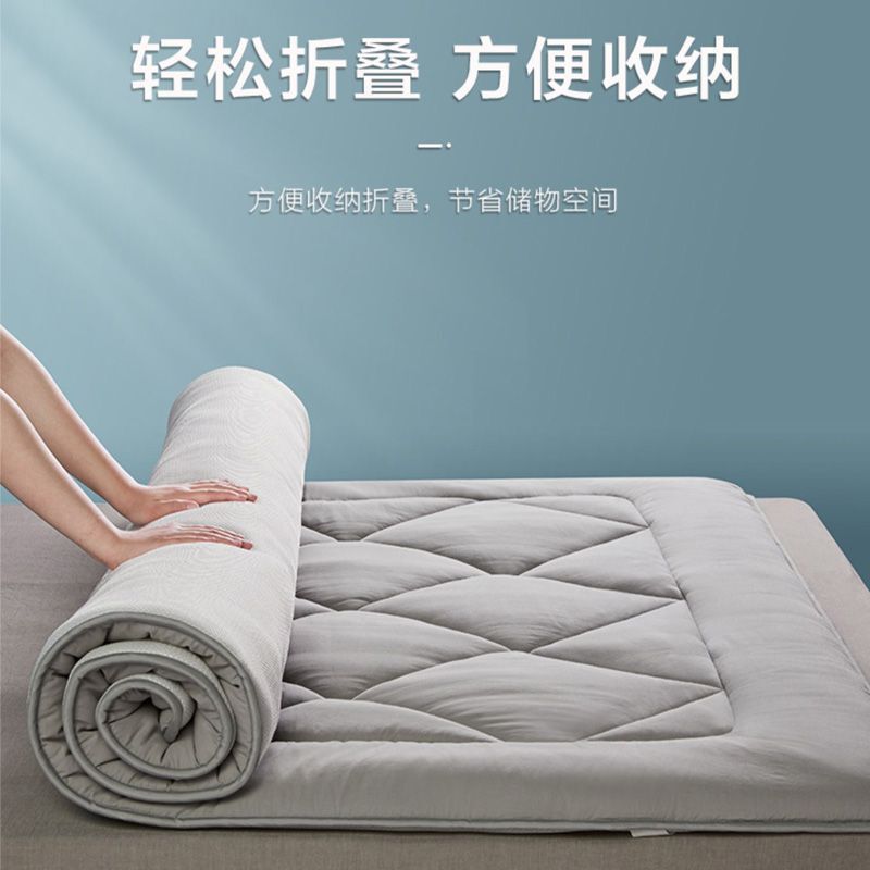 Four-Season Thickeneded Warm Mattress Bottom Foldableable Soft Cushion Single and Double Mattress Student Dormitory Rental Room Quilt