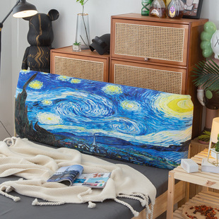 Scandinavian Accessible Luxury Style Van Gogh Oil Painting Bedside Cover Dormitory Renovation Removable and Washable Soft-Packed Fabric Dust-Proof Backrest Cover