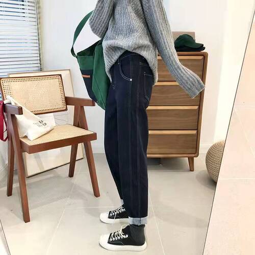 Yun Shiba spring new maternity jeans fashion patchwork harem stretch maternity pants 832