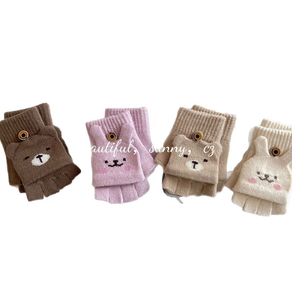 Children's winter keep warm cute gloves