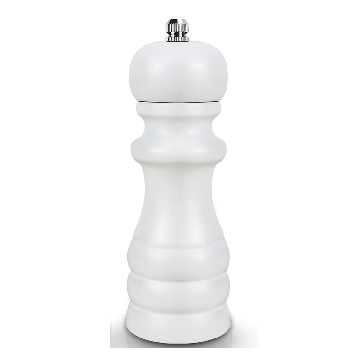 Molinillo de pimienta de madera blanco y negro molinillo de pimienta amoladora de núcleo de cerámica cocina condimento botella