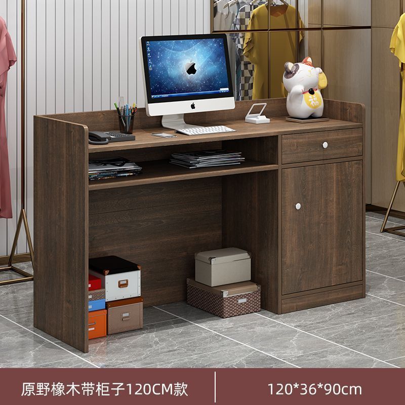 軽奢で高級感のある小型簡易スーパーマーケット、衣料品店、バーカウンター、レジカウンター、店舗、美容院、レストランの受付カウンター|undefined
