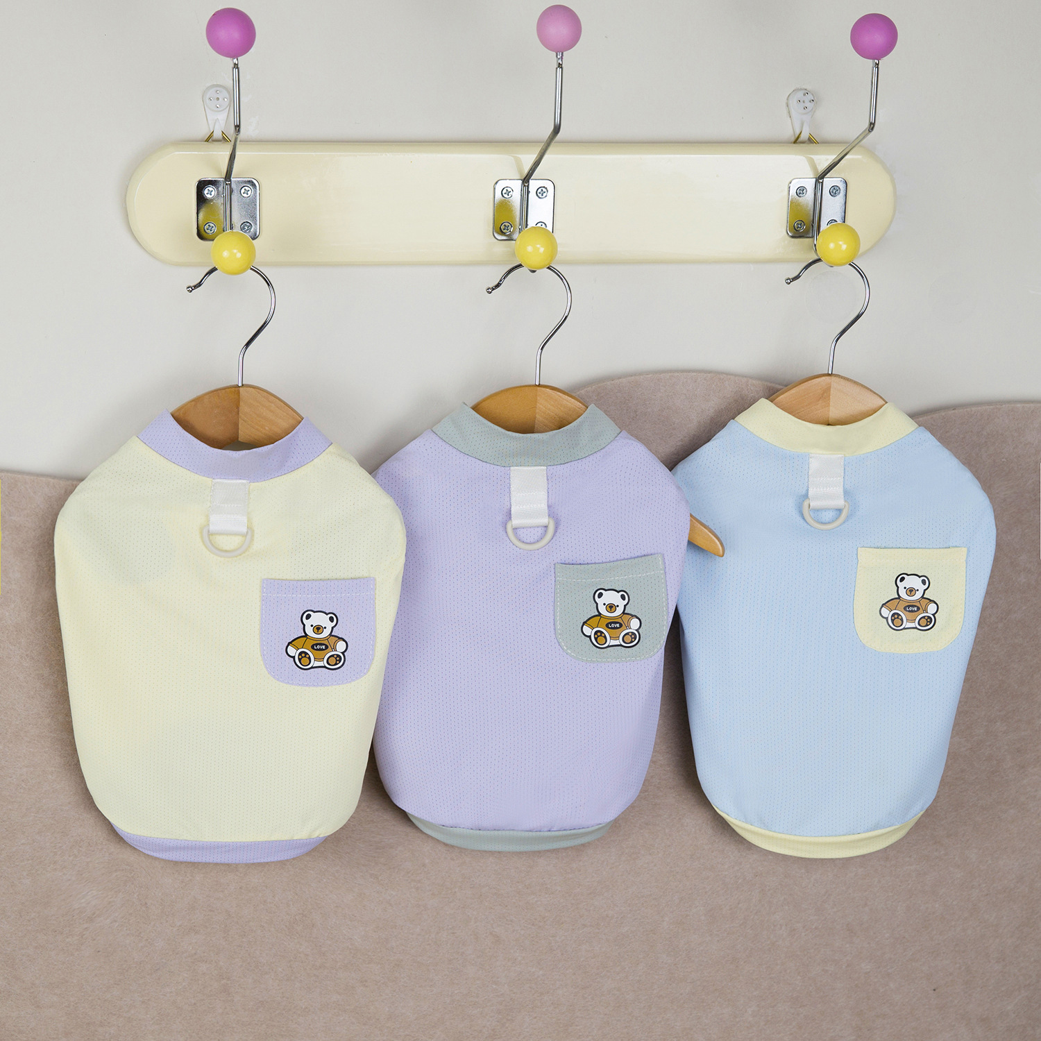 애완 동물 옷 개 옷 고양이 테디 개 옷 봄과 여름 새로운 애완 동물 의류 25 포켓 곰 티셔츠