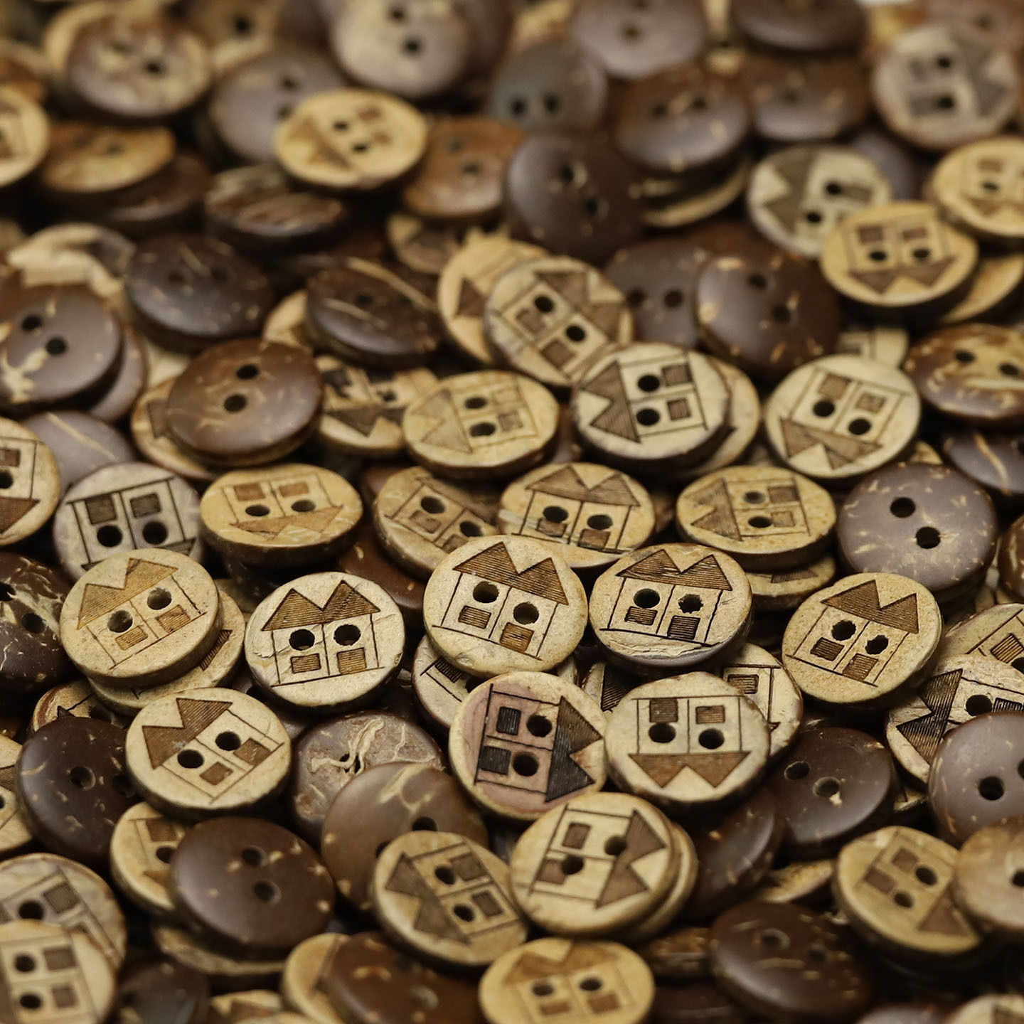 JULI Orange Botón de coco retro Camisa casual Suéter Cárdigan Botón decorativo Libro de cuentas de bricolaje Accesorios de joyería