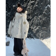 韩版羽绒棉服冬季新款工装派克男女童加厚连帽中大童冲锋衣外套