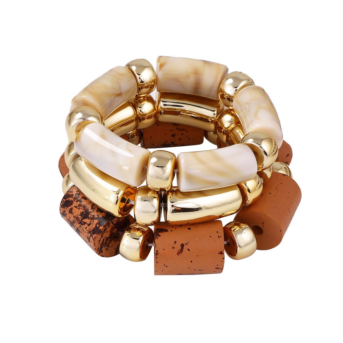 Minimalist Layered Bracelet Set, Lightweight Stackable Jewellery_voghion.com