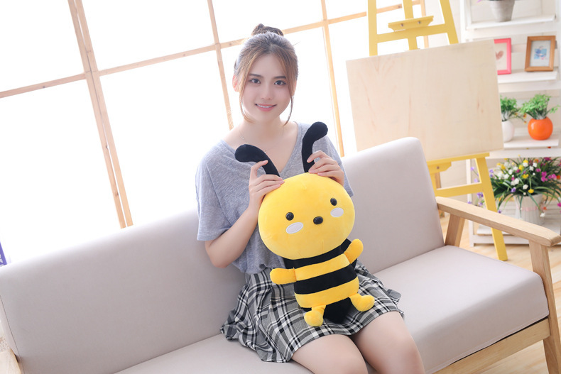 智贝详情图_13可爱小蜜蜂公仔昆虫玩偶毛绒玩具抓机娃娃婚庆抛